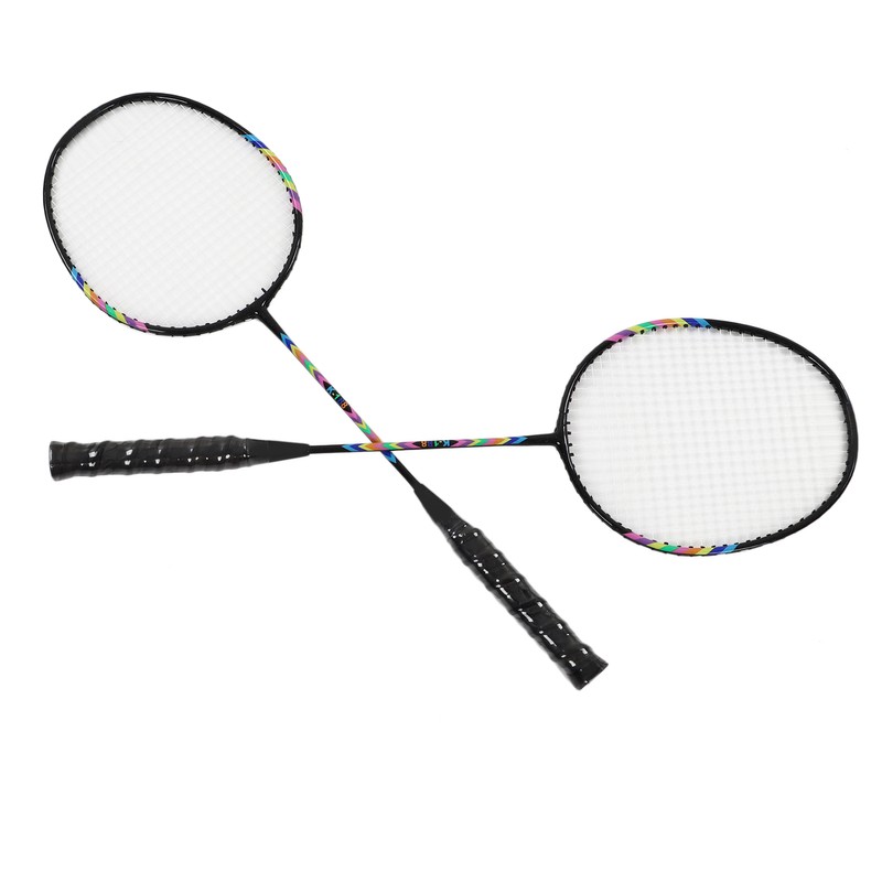 2Pcs Badminton Racquets Set Lightweight Sturdy Double Badminton Rackets with