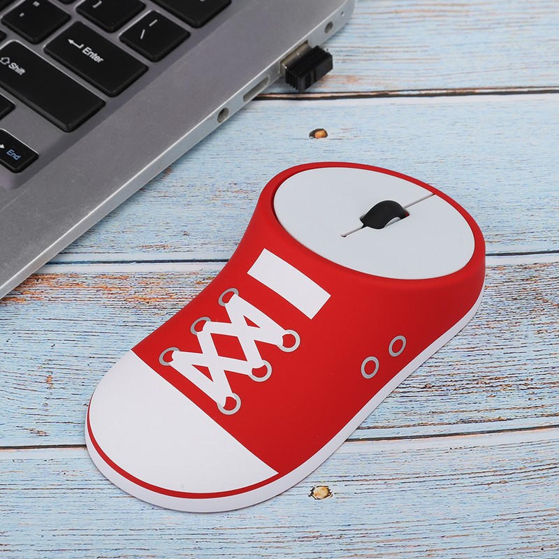1200DPI Shoes Appearance 2.4G Wireless Charging Optical Mouse for Android
