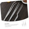 FUNOMOCYA 1 Set Precision Stainless Steel Tweezers Culinary Tongs for
