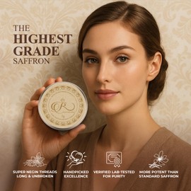 Royal Gold Saffron – Premium Super Negin Saffron Threads, Grade A+ | Gourmet Chef’s Select Spice for Paella, Rice, Risotto, Teas, Dessert, and Gourmet Recipes (3g, 0.10 oz)