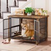 YaFiti 31.5" Dog Crate Furniture, Wooden Dog Kennel Indoor with