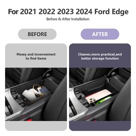 LUWU 2021 2022 2023 2024 2025 Edge Center Console Organizer Armrest Storage Box Insert Tray 2024 2025 Edge Accessories Black