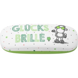 Sheepworld Glasses Case with Final Motif | Hard Case 17.5 cm x 6 cm, Yellow | Gift, Birthday, Funny Gift | 47965