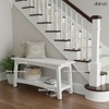Craftsbury 36-Inch Solid Wood Entryway Bench with Storage Shelf –