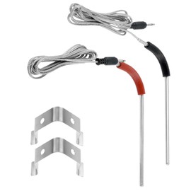Bowarepro Pack of 2 Grill Replacement Probes Compatible with Weber Igrill 2 Igrill Mini Igrill 3 Thermometer Meat Grill Probe Replacement Set Grill Sensor Replacement Sensor Temperature Range -50 °C