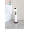 ZCCZ Toilet Paper Holder Stand, Freestanding Tissue Roll Dispenser with