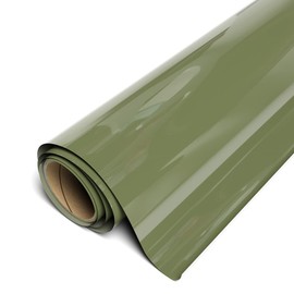 Siser EasyWeed Heat Transfer Vinyl 11.8" x 2FT Roll - Compatible with Siser Romeo/Juliet & Other Professional or Craft Cutters - Layerable - CPSIA Certified (Green Olive - HEX #5E6738)