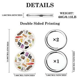 OKEYCH Cartoon Inspired Gift Gift 90's Nostalgia Makeup Mirror Ch-ildhood Cartoon Pocket Mirror Cosplay Merch （90's Nostalgia J）