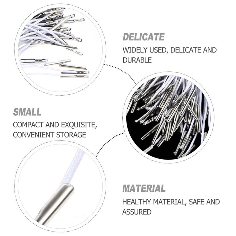 Operitacx 50 Pack Elastic String for Masks, Elastic Barbed Cord