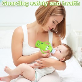 Mity rain 4 Pack Silicone Sleeves for Dr. Brown's Glass Bottles 8OZ - Anti Breakage Baby Bottle Holder, Compatible with Dr. Brown's Glass Bottles for Babies (8OZ with Handle)