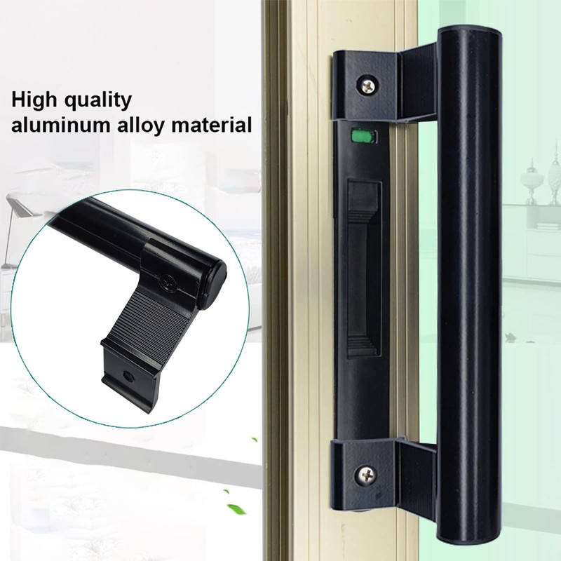 Young Dance Aluminum Sliding Door Handle - 8" Glass Door
