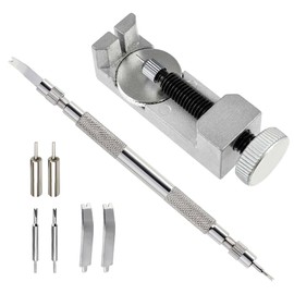 Watch Link Removal Tool Kit - Professional Watch Repair and Bracelet Adjustment Set with Spring Bar Tool, Steel Punch - Effortlessly Maintain Your Timepieces (Advanced, Silver)