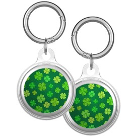 XtremePads Case, Compatible with Apple Airtags Finder - Protective Soft TPU Keychain Cover, for Pets, Bags, Keys (Green Shamrock On)