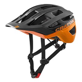 Cratoni Unisex - Adult Allrace Helmets, Black/Neon Orange Mat, M
