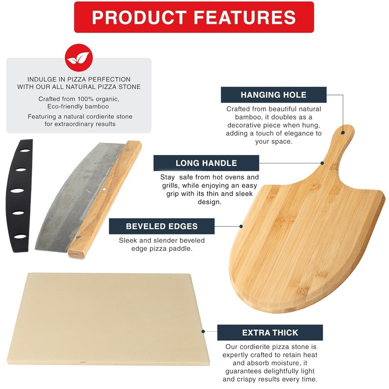 15 x 12 Inch Rectangular Cordierite Pizza Stone for Grill