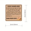 M MeshaKippa Farm Fresh Egg Handling Instruction Sticker, 2 inch,