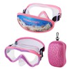 Swim Goggles Kids 6-14, Snorkeling Mask Fabric Strap,Youth Goggles Nose