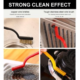 SUJAYU 3 Pack Rust Remover, Small Wire Brush, Brass Brushes for Cleaning, Brass Tool Rust Remover for Metal (3 Pieces)