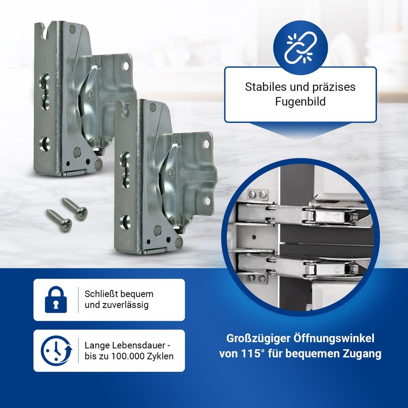 VIOKS Fridge Door Hinge Set Replacement for Bosch Siеmens Neff