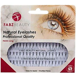 Individual False Eyelashes Flare Cluster Lash Extensions Knotted Lashes (Long 12 mm)