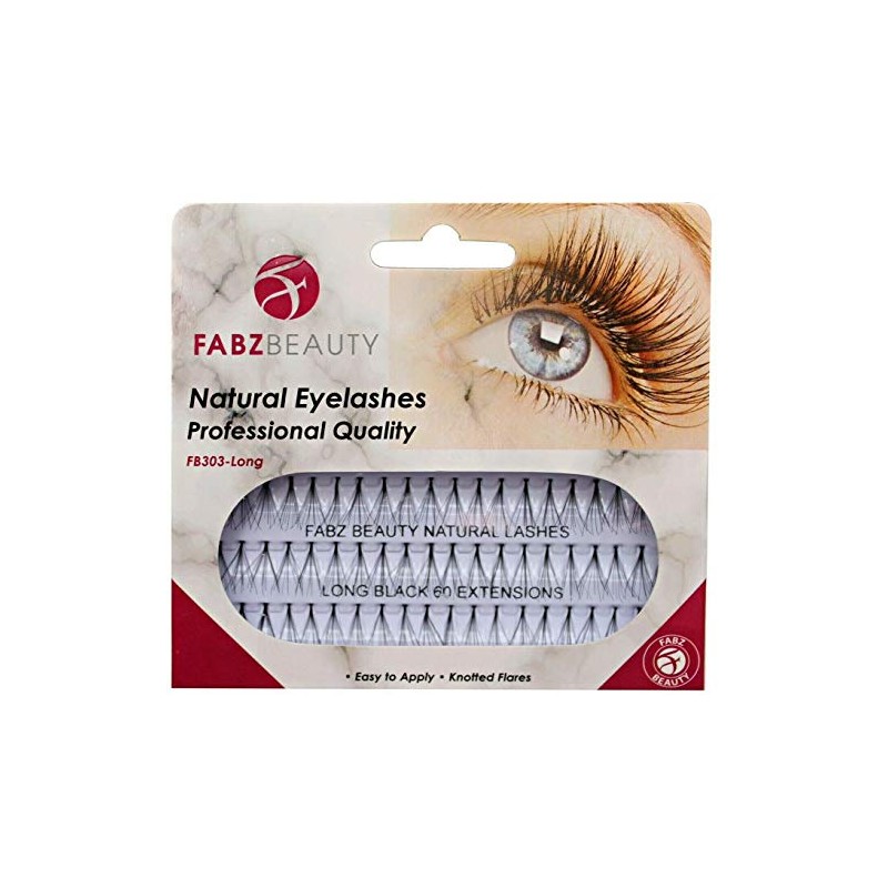 Individual False Eyelashes Flare Cluster Lash Extensions Knotted Lashes (Long