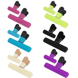 12 Piezas Clips para Bolsas de Alimentos, SHUUDAUKO Clip Grandes para Bolsas de Patatas Fritas, Clips Mejorados para Bolsa Abiertas y Anchas para Almacenamiento de Alimentos con Agarre Hermético