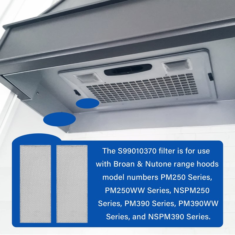 S99010370 Range Hood Filter, Aluminum Grease Filters Compatible with Broan