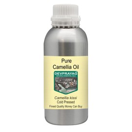 Devprayag Pure Camellia Oil (Camellia kissi) Natural Therapeutic Grade Cold Pressed 630ml (21 oz)