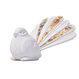 JOOMBE White Bird Statue，Mid Century Modern Bird Figurines for Home Decor，Sculpture Decorations in Rooms, Living Rooms, Shelves，Small Animal Gifts for Friends and Relatives