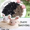 TOAOB 150pcs 6mm Black Plastic Safety Eyes Crafts Safety Eyes
