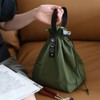 LELE LIFE Canvas Insulated Lunch Bag with Drawstring Closure, Wide-Open