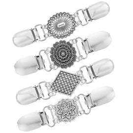 Liasun Vintage Sweater Clips Shawl Dresses Shirt Clips Retro Cardigan Collar Brooch Pins for Women Girls (Style 2)