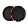Sapphire USA 11" Decorative Heavy Duty Tray/Saucer (2 Pack) Rustic