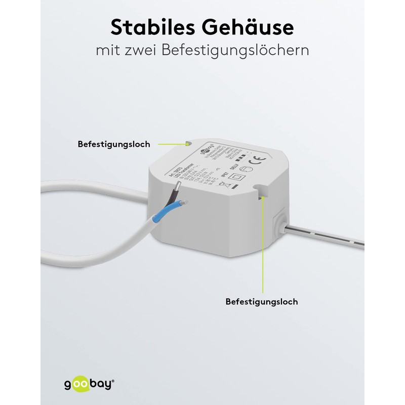 Goobay 59575 LED Transformer with 12 V and 12 Watt/Transformer