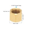 PATIKIL 1/4" NPT Female Brass Pipe Fitting Cap Set, 5Pcs
