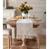 Caflife Boho Table Runner 13 x 108 Inch Long Natural