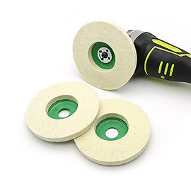 FINGLEE DT Pack of 3 125 mm Angle Grinder Wool Buffing Disc Flex Polishing Disc Wool Polishing Attachment Angle Grinder Grinding Tool for Polishing Glass, Ceramic, Plastic (3 Pieces 125 mm)