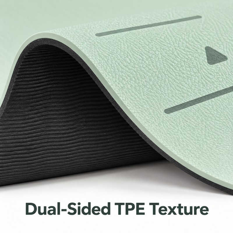 6mm TPE Anti-Slip Yoga Mat, 180 x 57 cm Eco-Friendly