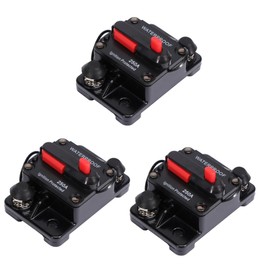 Gatuida 3pcs Circuit Breaker Blackwel Blacw Black Color Blackh Blackish Blacksto e 250a Protector Power Supply