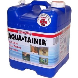 Reliance Products Aqua-Tainer 7 Gallon Rigid Water Container, Blue, 11.3 Inch x 11.0 Inch x 15.3 Inch