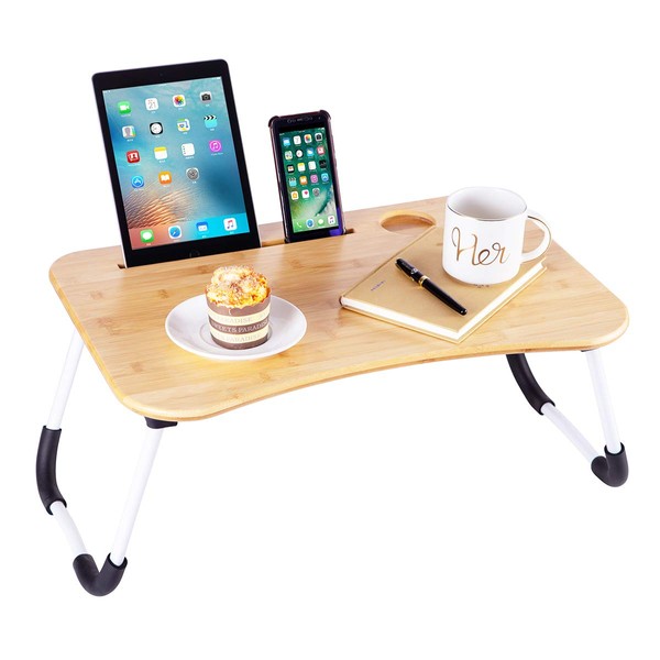 ZHU CHUANG Multifunctional Lap Desk Breakfast Serving Bed Tray Sofa