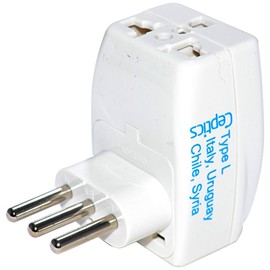 Ceptics 3 Outlet Travel Adapter Plug Type L for Italy
