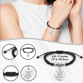 Leaving Gifts for Colleagues Women,Thank You Gifts for Colleagues to Friends Colleague Leaving Gift Presents for Work Female Appreciation Co Worker Gift Birthday Christmas Xmas Braided Bracelet