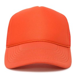 DALIX Blank Hat Summer Mesh Cap in Orange Trucker Hat