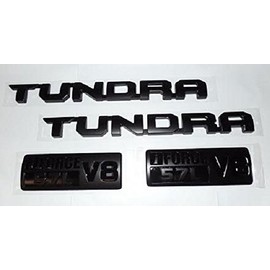 OEM TOYOTA TUNDRA BLACK-OUT SOLID EMBLEM SET OF 4 75471-0C160 (NOT OVERLAYS) WITHOUT 4X4
