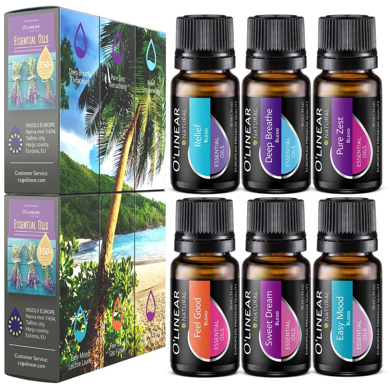 O'linear Essential Oils 6 Blends Set - Perfect for Humidifiers