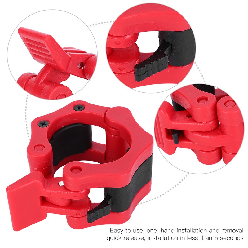 2Pcs Plastic Safe Lock Collars Clip Buckle Weightlifting Barbell Dumbbell