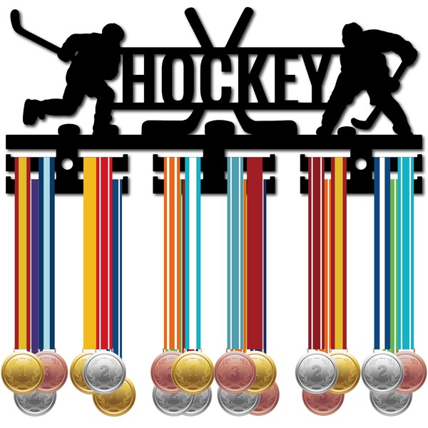 CREATCABIN Hockey Medal Holder Display Medal Hanger Rack Hockey Player