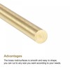 sourcing map Brass Rod, Solid Brass Round Rod, 6 mm