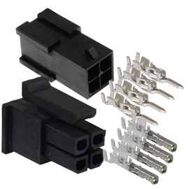 Molex Micro-Fit 3.0 dual row (4 Circuits) Male & Female receptacle plug, w/Terminal sockets, (Pack of 5 Set)